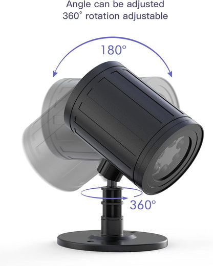 GUSODOR Christmas Projector Lights Outdoor, Dynamic Snowflake Projector LED Snowfall Lights Waterproof Christmas Projector Lights for Indoor Outdoor Christmas Decoration, Holiday, Wedding, Yard Decor