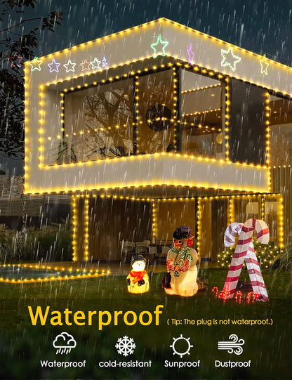 GUSODOR Christmas Lights 410FT 1000 LED Waterproof 8 Modes Christmas Tree Lights Christmas Decorations Holiday Wedding Yard Decor