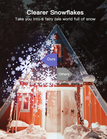 Snowflake Christmas Projector Lights Outdoor GUSODOR Christmas Decorations, LED Christmas Lights Outdoor Waterproof,Christmas Light Projector Outside, Xmas Party Holiday Decor for Indoor,Yard,House